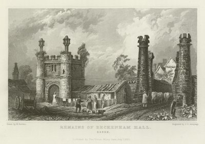 Rester af Beckenham Hall, Essex af William Henry Bartlett