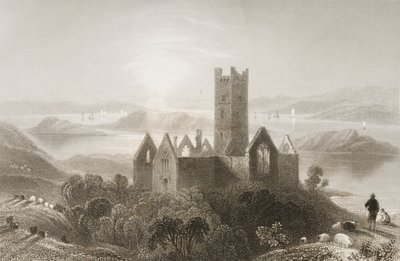 Roserk Abbey, County Mayo, Irland, fra 