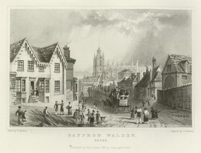 Saffron Walden, Essex af William Henry Bartlett
