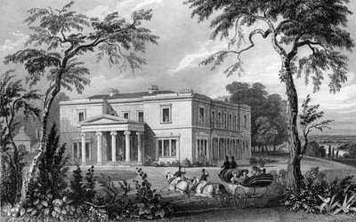 Stisted Hall, nær Braintree, Essex, indgraveret af John Carr Armytage, 1832 af William Henry Bartlett