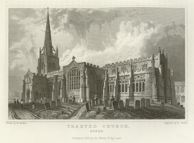 Thaxted Church, Essex af William Henry Bartlett
