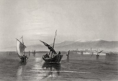 Balkan, Bulgarien, fra nær Widden, indgraveret af J. Godfrey af William Henry Bartlett