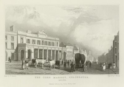 The Corn Market, Colchester, Essex af William Henry Bartlett