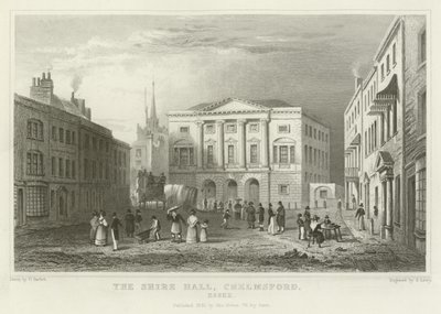 The Shire Hall, Chelmsford, Essex af William Henry Bartlett