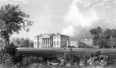 Thorndon Hall, Essex, graveret af Henry Adland, 1831 af William Henry Bartlett