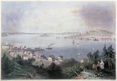 Udsigt over Halifax - i "" Canadian Scenery illustreret"" af William Henry Bartlett, red. George Dyd af William Henry Bartlett