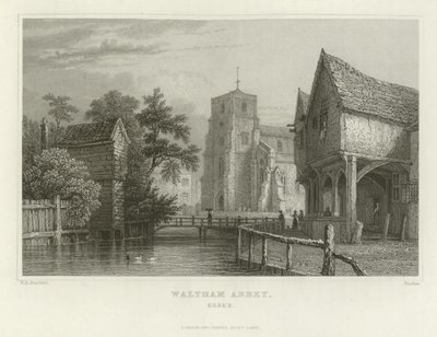 Waltham Abbey, Essex af William Henry Bartlett
