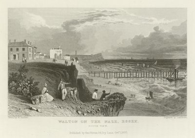 Walton on the Naze, Essex, South View af William Henry Bartlett
