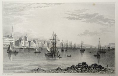 Waterford, Irland, graveret af W. Taylor af William Henry Bartlett