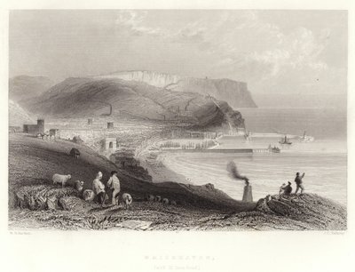 Whitehaven, (med St Bees-head) af William Henry Bartlett