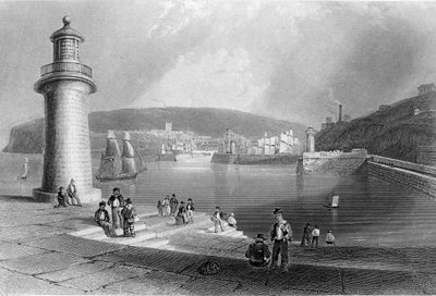 Whitehaven Havn, ca. 1840-50 af William Henry Bartlett