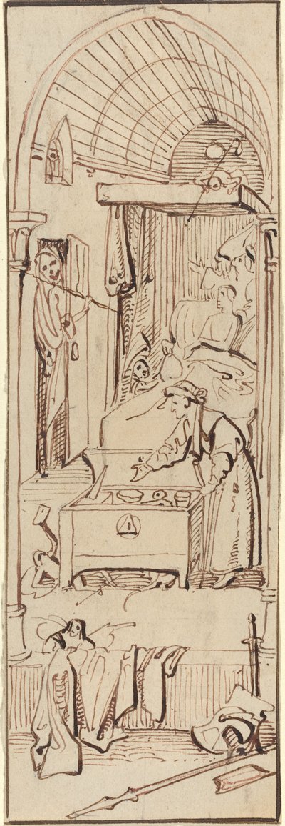 Gnærens død af William Henry Brooke after Hieronymus Bosch