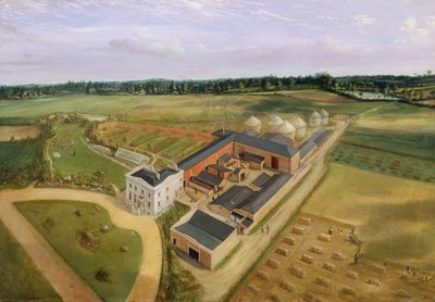 Tiptree Hall and Farm, Essex, ca. 1850-60 af William Henry Browne