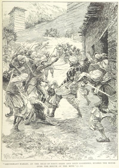 Angreb på minen i Chitral af William Henry Charles Groome