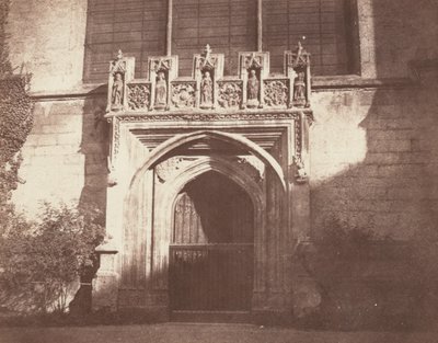 An Ancient Door, Magdalen College, Oxford af William Henry Fox Talbot