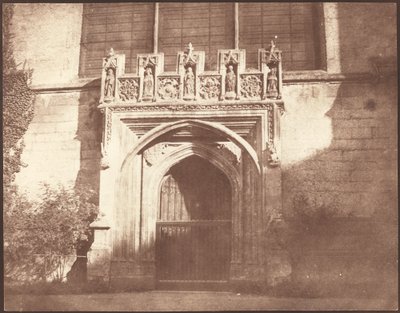 En gammel dør i Magdalen College, Oxford af William Henry Fox Talbot