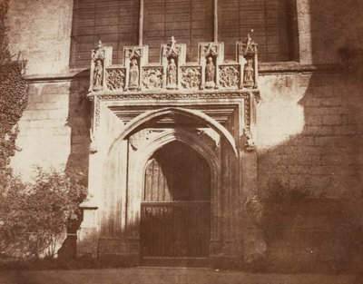 Ancient Door, Magdalen College, Oxford, 1843. af William Henry Fox Talbot