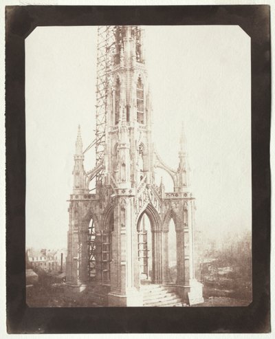 Scott Monument under opførelse af William Henry Fox Talbot