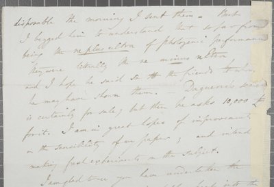 Underskrevet brev fra William Henry Fox Talbot til James David Forbes, 1839 af William Henry Fox Talbot