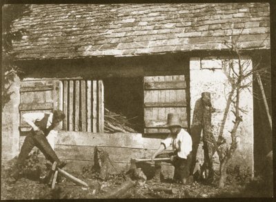 Træskærerne, 1845 (saltpapirtryk fra kalotype negativ) af William Henry Fox Talbot