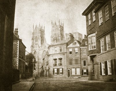 West Front, York Minster, fra Lendall Street, 1845 af William Henry Fox Talbot