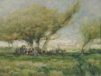 En sigøjnerlejr, n.d. af William Henry Holmes