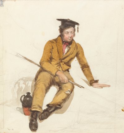 En ung lærd tager på fiskeri af William Henry Hunt