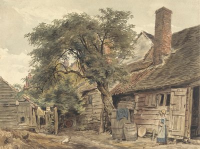 Baghaven til et sommerhus af William Henry Hunt