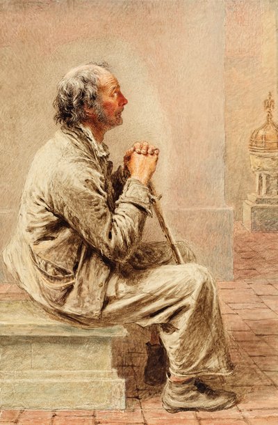 Rustik hengivenhed, ca.1840 af William Henry Hunt