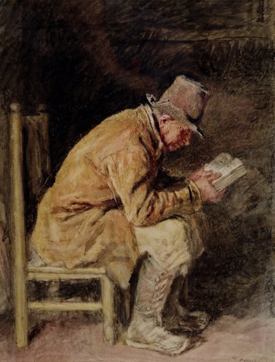 Studie af en landsmandslæsning af William Henry Hunt