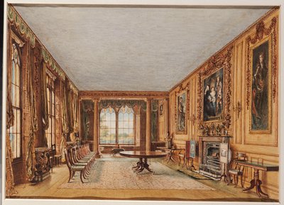 The Winter Dining Room of the Earl of Essex at Cassiobury, 1821dani af William Henry Hunt