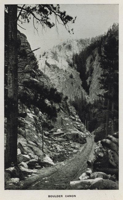 Canyons of Colorado: Boulder Canon (s/h foto) af William Henry Jackson