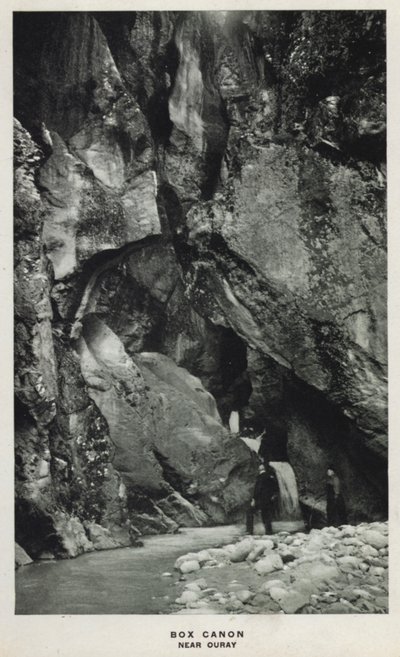 Canyons of Colorado: Box Canon, Near Ouray (s/h foto) af William Henry Jackson