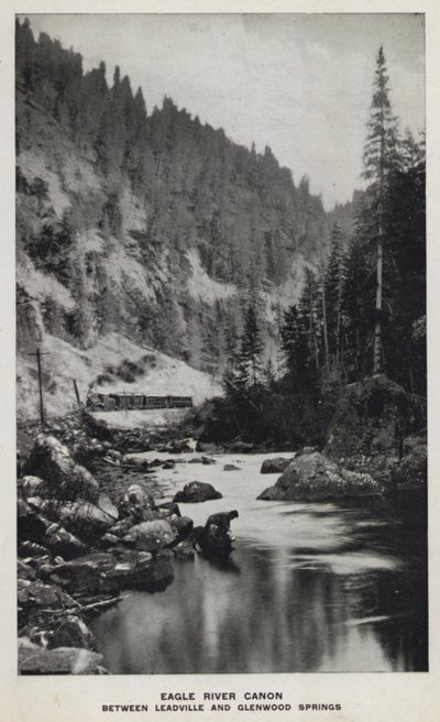 Canyons of Colorado: Eagle River Canon, Between Leadville og Glenwood Springs (s/h foto) af William Henry Jackson