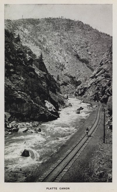 Canyons of Colorado: Platte Canon (s/h foto) af William Henry Jackson