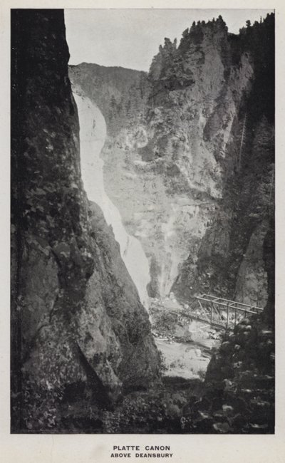 Canyons of Colorado: Platte Canon, Above Deansbury (s/h foto) af William Henry Jackson