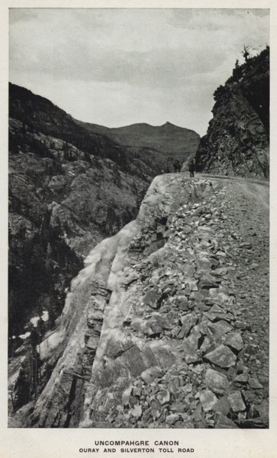 Canyons of Colorado: Uncompahgre Canon, Ouray og Silverton Toll Road (s/h foto) af William Henry Jackson