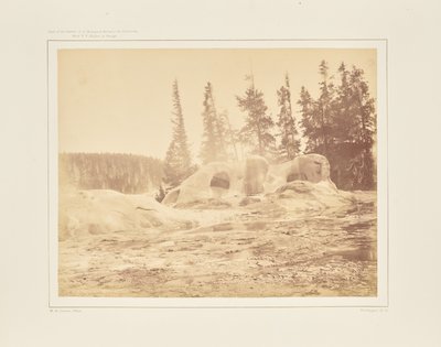 Grottegejserens krater af William Henry Jackson