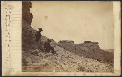 [Fortification Rocks (eller Castle Augur) ved Chug-floden, Wyoming] af William Henry Jackson