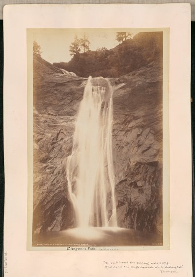 Middle Cascade. Cheyenne Falls af William Henry Jackson