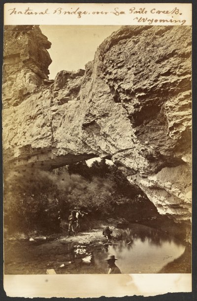 [Natural Bridge, set ovenfra, La Prêle Canyon, Wyoming] af William Henry Jackson