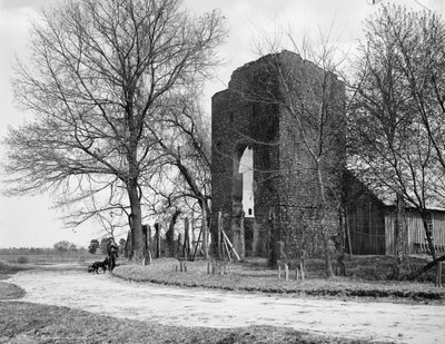 Den gamle kirke, Jamestown, Virginia, ca. 1902 (foto) af William Henry Jackson