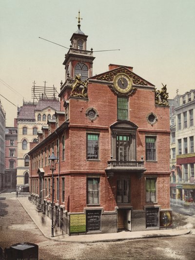 The Old State House, Boston, Massachusetts, ca. 1900 (photochrom) af William Henry Jackson