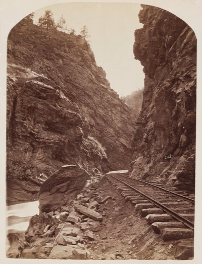 View of a Railroad in the Rockies, ca. 1865 (albumin print fra vådt kollodium negativ) af William Henry Jackson