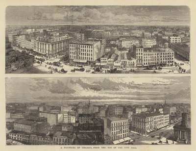 Et panorama af Chicago, fra toppen af rådhuset af William Henry James Boot