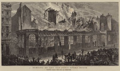 Afbrænding af det gamle operahus i Paris af William Henry James Boot