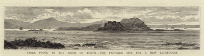 Fidra Point, i Firth of Forth, det foreslåede sted for et nyt fyrtårn af William Henry James Boot