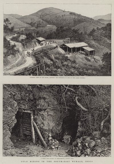 Guldminedrift i det sydøstlige Wynaad, Indien af William Henry James Boot