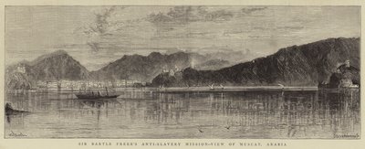 Sir Bartle Freres anti-slaverimission, udsigt over Muscat, Arabien af William Henry James Boot