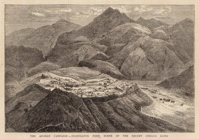 Den afghanske kampagne, Jugdulluck Fort, scene for de seneste Ghilzai-angreb af William Henry James Boot